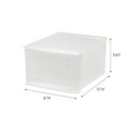 thumbnail image 6 of IRIS USA 4Pack 17qt Medium Stackable Plastic Drawers for Clothes, White, 6 of 6