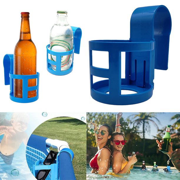 Poolside Cup Holder Clip Style No Spill Universal Round Heavy Duty
