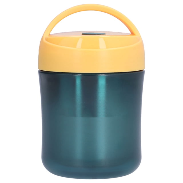 Insulated Food Jar, Keep Warm And Cold Insulated Food Container Separately Design Portable For Drinking Water Nutritious Soup For Making Milk Coffee Yellow