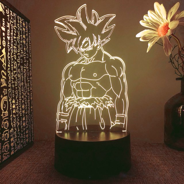 Lámpara de mesa de bola de dragón, figura de Goku, Rey Mono, luz de noche LED 3d, adorno Super Saiyan, luz para niños, regalos de cumpleaños y Navidad