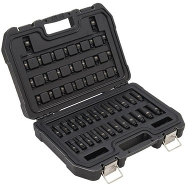 DEWALT DWMT19251 1/4 in. Drive Metric & SAE Impact Socket Set (48-Piece)
