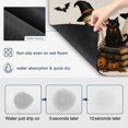 thumbnail image 6 of Halloween Dish Drying Mats for Kitchen Counter, Spooky Skeleton Ghost Black Cat Orange Retro Linen Absorbent Coffee Bar Mat with Non-slip Rubber Backed Quick Drying Dish Rack Pad 12"x16", 6 of 9