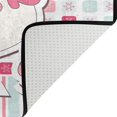 thumbnail image 5 of SKYSONIC Pink Snowman Ice Skating Non-Slip Area Rug, Christmas Greeting Floor Carpet Comfort Floor Mats Decor for Indoor Front Porch Living Room Bedroom Kitchen, 36"x24", 5 of 5