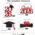 thumbnail image 6 of Double-sided 16 PCS Graduation Cake Toppers – Green Class of 2026 Centerpieces Picks for Graduation Theme Party Decorations Supply, Graduation Party Decorations, 6 of 14