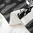 thumbnail image 3 of Full Size Duvet Cover Set Race Car Comforter Cover Set 100% Pure Cotton Racing Extreme Sport Games Duvet Cover Set (No Filler) Black White Blue Plaid Bedding Set 3 Pcs, 3 of 6