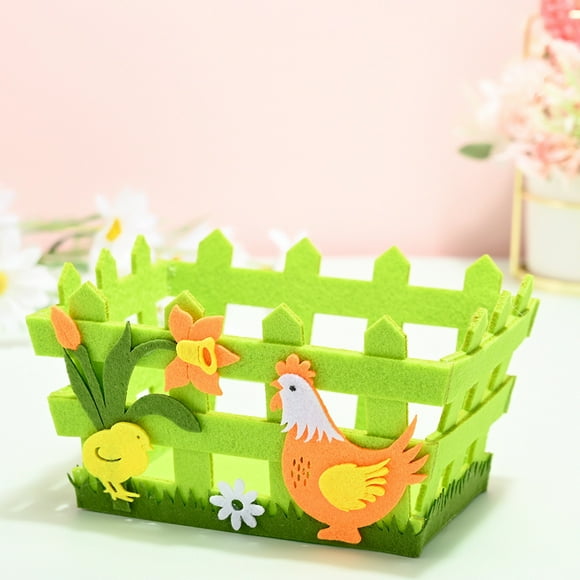 AYktou Décorations de Pâques, Petits Cadeaux pour Paniers de Pâques, Cadeaux de Pâques pour Enfants, Décoration de Panier Portable en Non-Tissé Panier de Pâques Textile de Maison Rangement Contenant de Rangement Poupée en Peluche