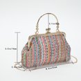thumbnail image 4 of Bolso bandolera de moda para mujer Bolso colorido con asa superior para regalo (Azul) Likrtyny  Para Estrenar, 4 of 9