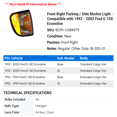 thumbnail image 2 of Front Right Parking / Side Marker Light - Compatible with 1992 - 2002 Ford E-150 Econoline 1993 1994 1995 1996 1997 1998 1999 2000 2001, 2 of 2
