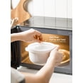 thumbnail image 4 of 28 oz Ceramic Soup Bowls with Handles & Silicone Lids, Microwave & Oven Safe, Leak-Proof Set of 4, 4 of 6