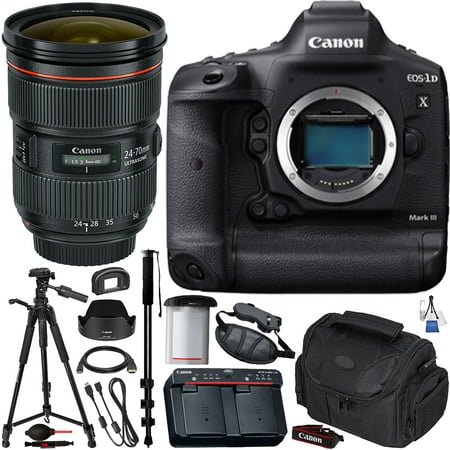 Canon EOS:1D X Mark III DSLR Camera with Canon EF 24:70mm f/2.8 II USM Lens Advanced Bundle