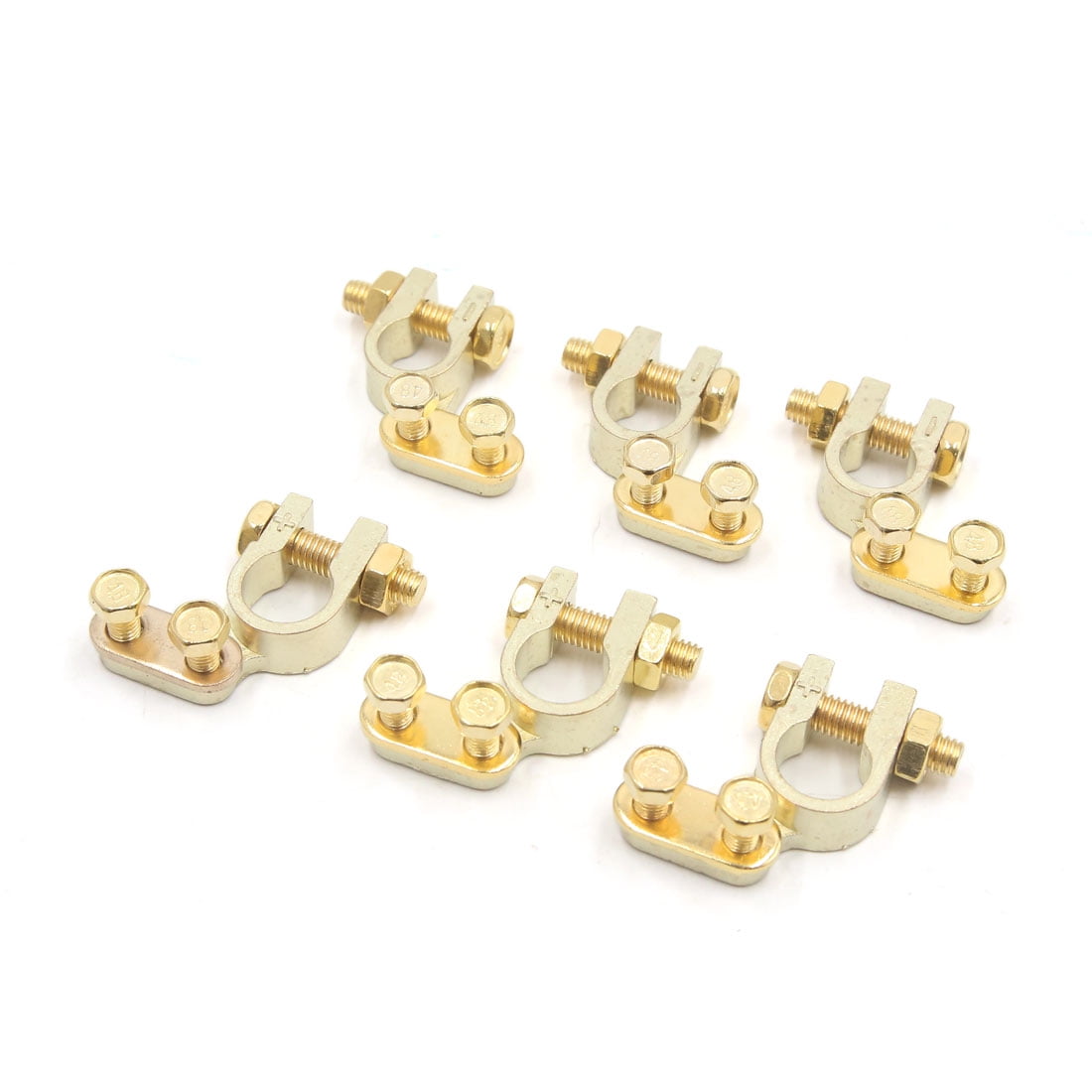 6Pcs Angle Type Battery Cable Terminal Connector Holder Post Clamp Clip for Car