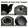 thumbnail image 4 of 60.9oz Cast Iron Teapot For Stovetop Safe, Japanese Style Tea Pot With Infuser For Loose Tea,  SECHUDO  Beautiful Tea Kettle With Flower And Bird Pattern, Enameled Interior, 4 of 11