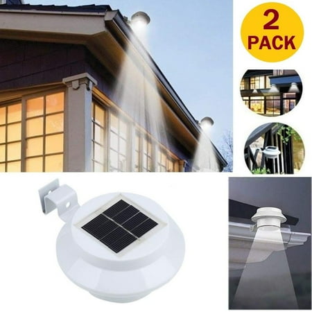 2pack Outdoor Solar Gutter Lights Waterproof Fence Post 2pack Outdoor Solar Gutter Lights Waterproof Fence Post Wall Mount Decorative Deck Lighting