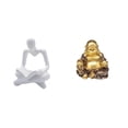 thumbnail image 1 of Figura de Buda Pensador Abstracto Creativo Escultura Artesanal para Decoración de Sala de Estar Adorno de Mesa de Feng Shui Chino Estatua de Buda Sonr, 1 of 8