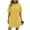Yellow, variant on Horkkom Sundresses for Women Short Sleeve Mini Dresses Summer Casual T Shirts Dresses with Pockets L