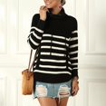 thumbnail image 3 of Vedolay Sweaters Women's 2023 Casual Pullover Sweaters V Neck Long Sleeve Knit Tops,Black S, 3 of 5