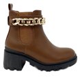 thumbnail image 1 of Women's Lug Sole Mid Chunky Block Heel Fashion Elastic Panel Ankle Bootie, 1 of 4