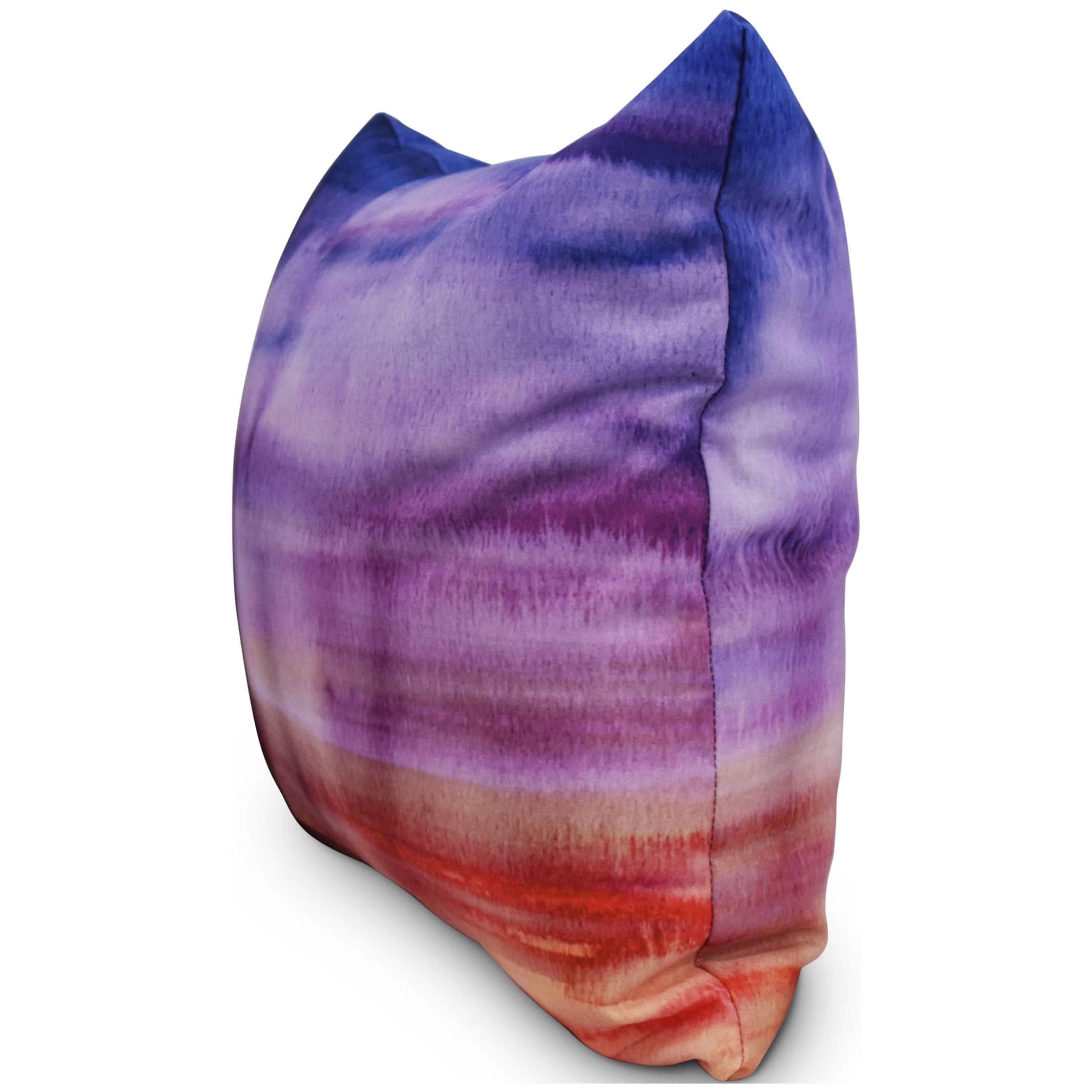 Simply Daisy, 16" x 16" Sunset Beauty Multi Color Stripe Print Outdoor Decorative Throw Pillow