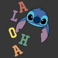 thumbnail image 2 of Boy's Lilo & Stitch Colorful Aloha Stitch Face  Graphic Tee Charcoal Heather Large, 2 of 5