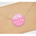 thumbnail image 3 of Darling Souvenir Round 45 Pieces Hearts Save The Date Stickers Wedding Personalized Bride Groom Names And Date Envelope Seals - Light Pink, 3 of 4