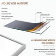 thumbnail image 5 of MAYEERTY 71"x31"x1" Aluminum Mid-Century Edged Rectangular Full-length Mirror with Bracket for Bathroom, Silver, 5 of 8