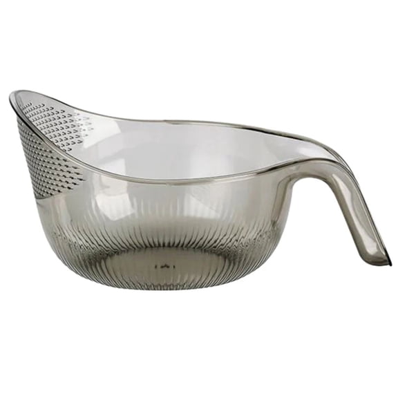 2-In-1 Rice Strainer,Large Rice Washer Beans Washer Strainers And Colanders - Washing Bowl for Fruit Washing Bowl With Strainer,Rice Washing Bowl Multifunctional Drain Basket (Black)