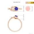 thumbnail image 5 of ANGARA Natural Solitaire Tanzanite Infinity Knot Ring in 14K Rose Gold for Women (Size-5mm) | December Birthstone, Birthday, Anniversary, Jewelry Gift for Women | Natural Tanzanite Ring, 5 of 9
