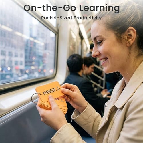 Quivanta 300PCS Flash Cards with Key Ring, Colored Index Cards for School, 2.2 x 3.5 Inch, Small Portable Notecard for Studying Nursing Classroom Office Home Note Taking To Do List Essentials, 6