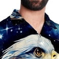 thumbnail image 5 of Starry bird Men's Short Sleeve Beach Shirts, Casual Button Down Poplin Printed Summer Tops - Unisex, 5 of 6