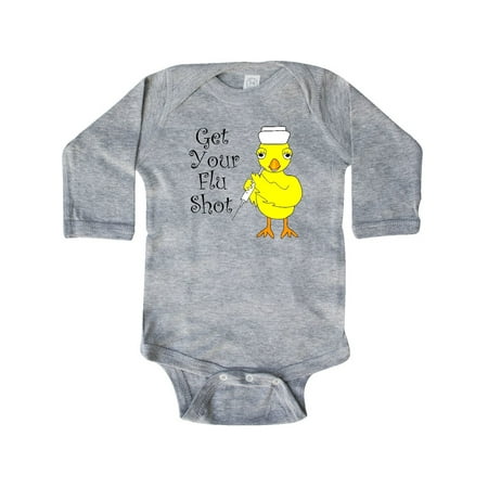 

Inktastic Nurse Flu Shot Chick Gift Baby Boy or Baby Girl Long Sleeve Bodysuit