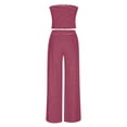 thumbnail image 4 of TaTaai Women Striped Sleeveless Tube Top Long Pants Matching Set Fashion Casual Ladies Fitness Daily Lounge Wear Non-See-Through No Fading Versatile Outfit Gift, 4 of 8