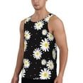 thumbnail image 2 of Susaid Daisies Flowers Print Men's Sleeveless Workout Running Tank Top Dry Fit Athletic Gym Sports Swim Beach Muscle Bodybuilding Shirts-X-Large, 2 of 7