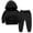 Black, variant on 18Months-10Years Children's Sports Suit Valentine's Day Gift Toddler Baby Boys Girls Candy Color Solid Color Leggings Casual Kids Sports Pants Hoodies Lounge Set