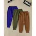 thumbnail image 4 of Toddler Boys Clothes Boys Pants Toddler Kids Boys Sweatpants 3 Pack Elastic Waist Joggers Athletic Pants 3T 4T 5T Size 6 7 Blue Green Brown, 4 of 7