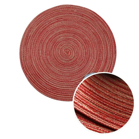 

Cotton Placemats 13.8 x 13.8inch Solid Color Place mats Washable Breathable Dinner Placemats Table Decor Red 35*35cm