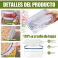 thumbnail image 3 of Recipientes para Alimentos, Juego de 4 Recipientes Hermeticos, Contenedores para Alimentos con Tapa, Plastico, para Cocina, Horno, Refrigerador, Congelador (Transparente), 3 of 4