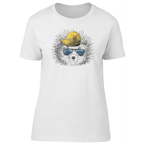 Cool Urban Hedgehog Sketch T-Shirt Women -Image by Shutterstock, Female Medium