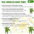 thumbnail image 2 of FreshDrinkUS, Premium 60 Mango Leaf Tea Bags, 100% Natural& Pure from Mango Leaves. Loose Leaf Mango Herbal Tea. Mango Leaf Tea. No Sugar, No Caffeine, No Gluten, Vegan., 2 of 9