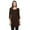 Brown, variant on Women's Solid Basic Casual Side Button Trim Round Neck Blouse Shirt Tunic Top