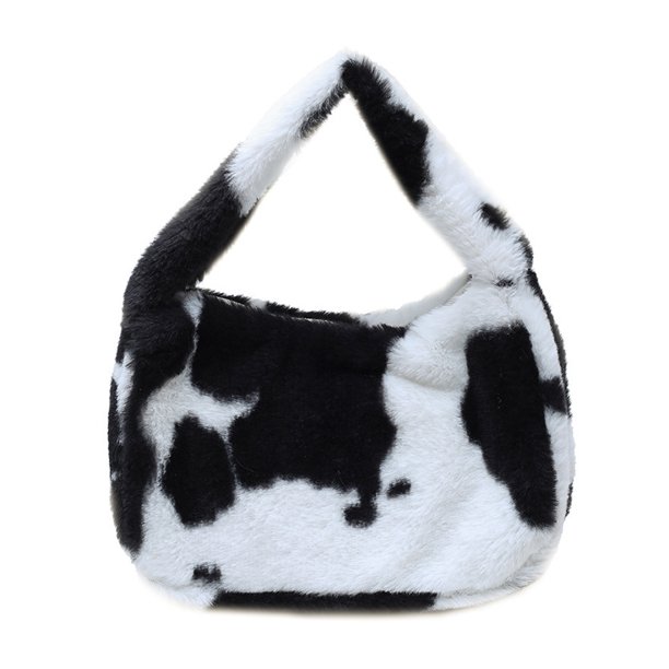 Bolso de mano con estampado de felpa a la moda para mujeres y niñas