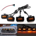 thumbnail image 3 of 4 PCS Front Grille LED Grille Lights With add a Fuse Replacement for Tacoma TRD PRO 2020-2021 Black Shell Amber Yellow Light/Black Shell white Light, 3 of 5