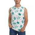 thumbnail image 2 of Lsque Sea Turtle Print Men's Cotton Blend Sleeveless Muscle Shirts (S-3XL)- Moisture Wicking, Odor Protection, UPF 30+,XX-Large, 2 of 8