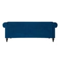thumbnail image 3 of Home Design Kelso Velvet Rolled Arm Sofa with Deep Button Tufting, Nailhead Trim and Turned Legs, Blue, 3 of 6