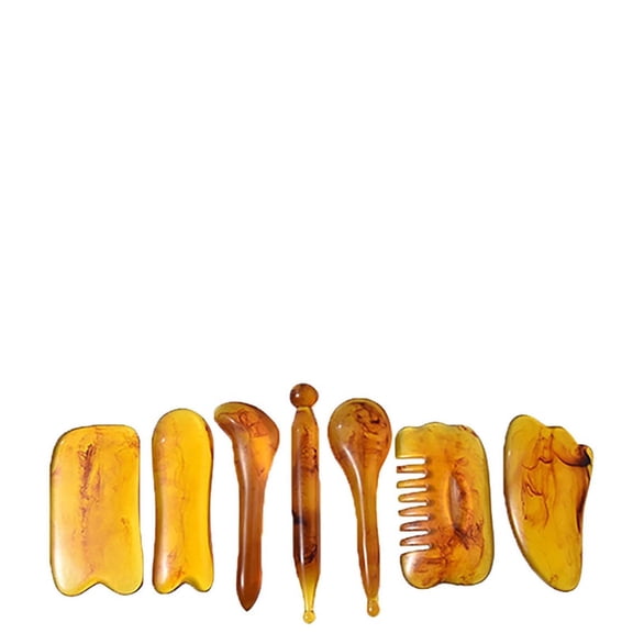 Dengmore Facial Rib Stick Female Facial Beauty Stick Whole Body Universal Non-horn Powder Crystal Scraping Board Set Point Pen Seven-piece Set