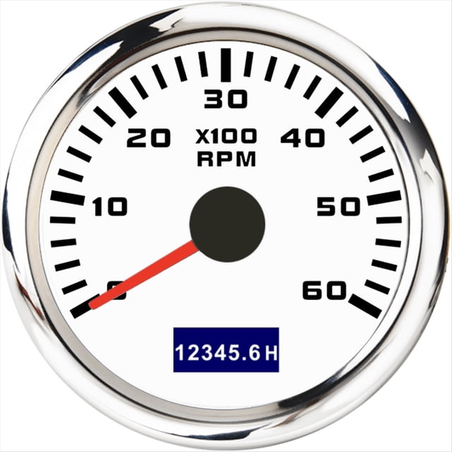 52mm Pointer Tachometer 0-3000/ 4000 RPM With LCD Hour Meter For Car Boat Yacht Waterproof Tachometer Gauge With Red Backlight ,Easy to Calibrate