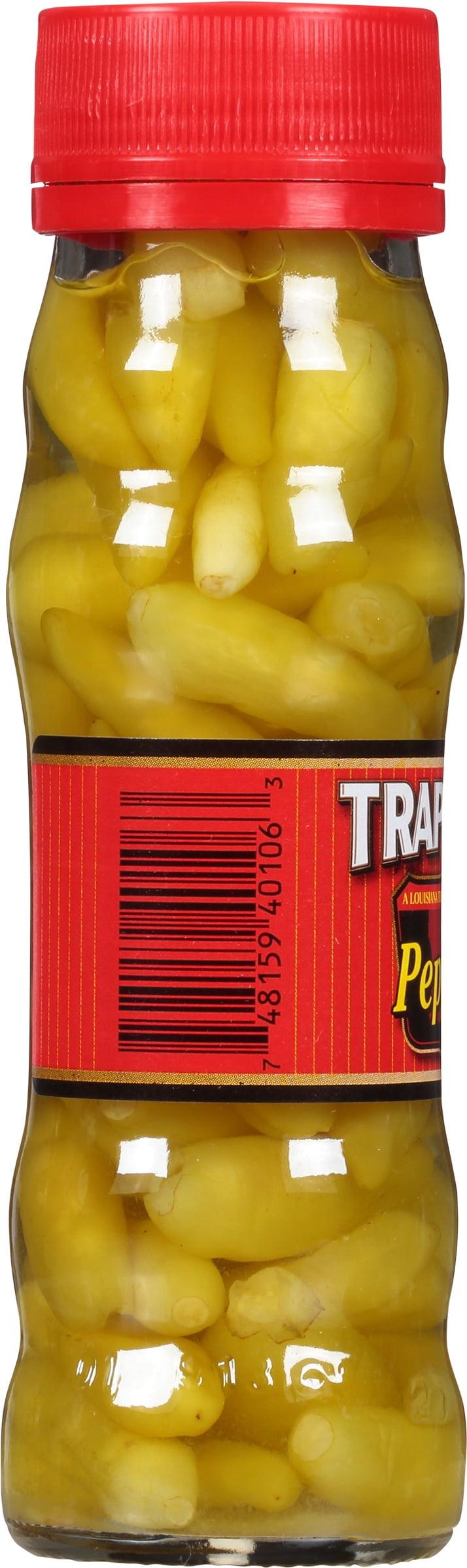(6 pack) Trappey's Hot Peppers in Vinegar, 4.5-Ounce Glass Bottle