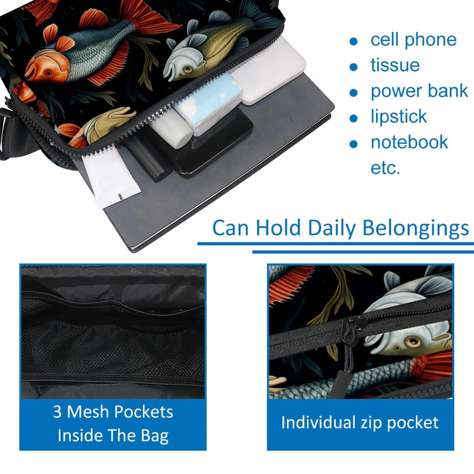 Fish Lightweight Adjustable Waist Pack with Extension Strap - Unisex Running Belt Fanny Pack