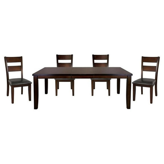 Lexicon Mantello 5-Piece Transitional Wood Dining Set in Cherry