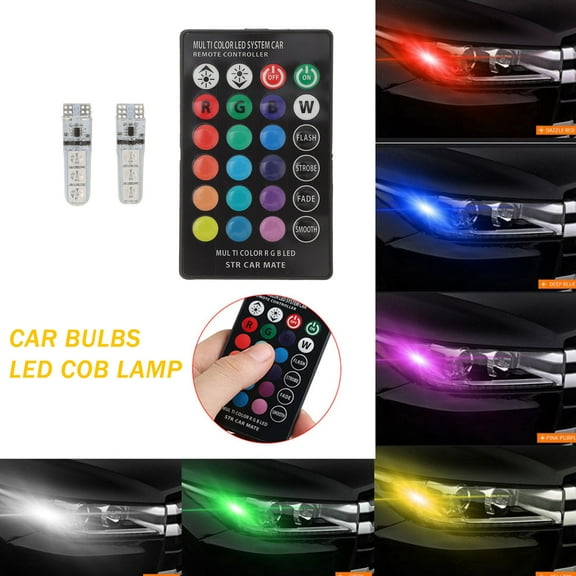 LULULION 2Pcs LED Car Light Bulbs Black Strobe Lamp for Map License Plate Light