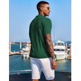 thumbnail image 3 of COOFANDY Men's Knit Shirts Short Sleeve Button Down Polo Shirt Fashion Casual Summer Beach Shirts, 3 of 6